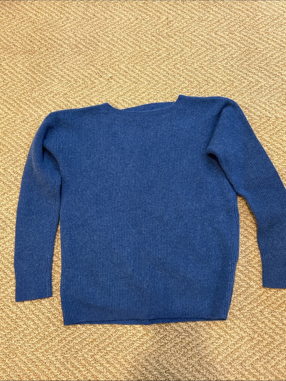 Club Monaco Navy Crewneck Cashmere Open Back Sweater